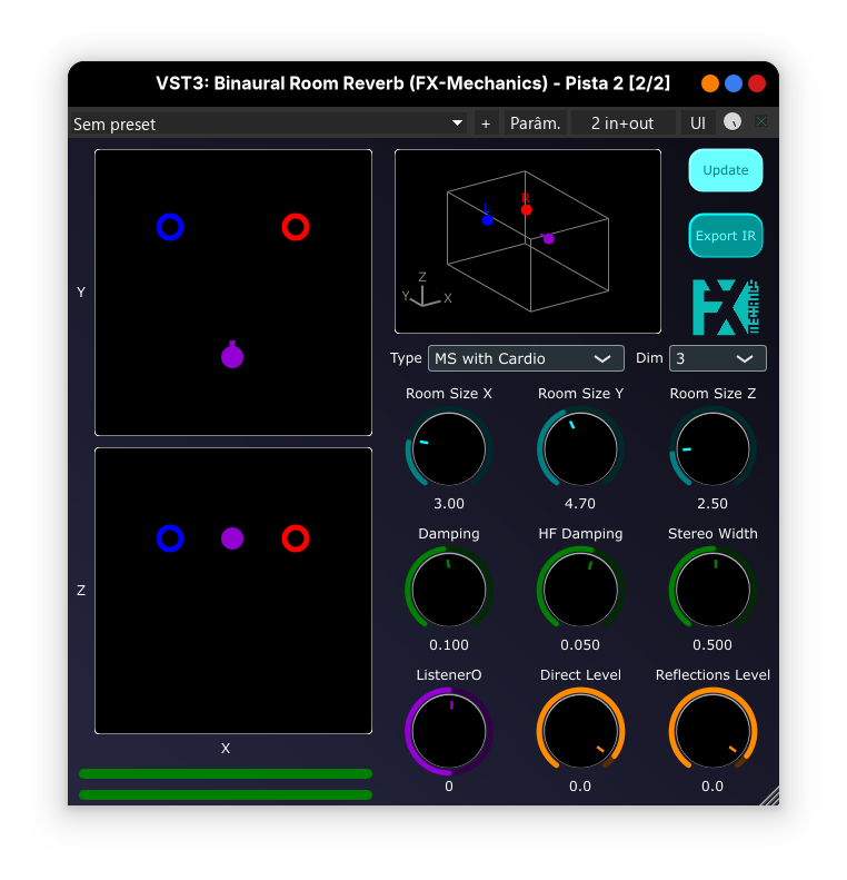 Binraural Room Reverb